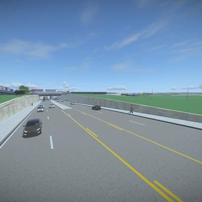 Rendering of 4th Street Railroad Underpass