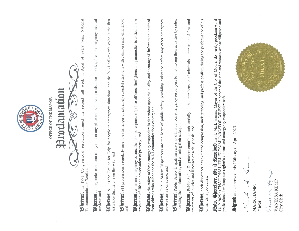 National Telecommunicator Week - April 13-19  
